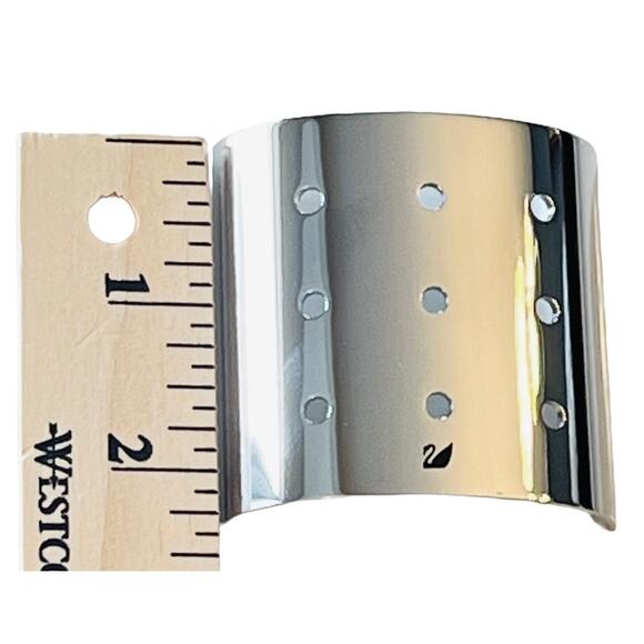 Swarovski Crystal Mini Tulip Flower HOLDER Silver Metal DISPLAY STAND Swan Logo! - Picture 4 of 6